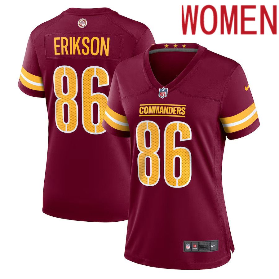 Women Washington Commanders 86 Alex Erickson Nike Burgundy Player Game NFL Jersey
